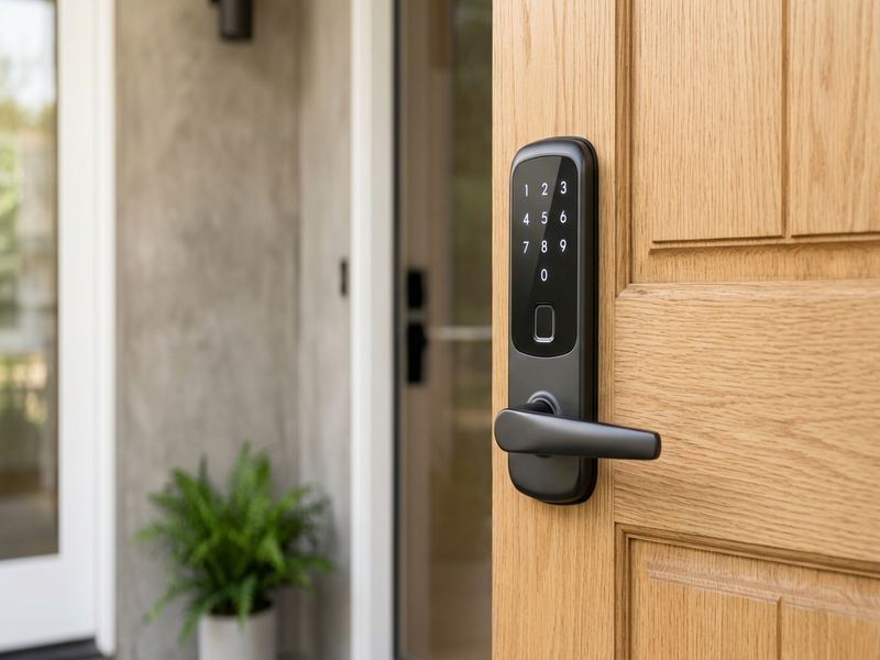 Smart electronic door lock keypad, San Carlos smart lock installation
